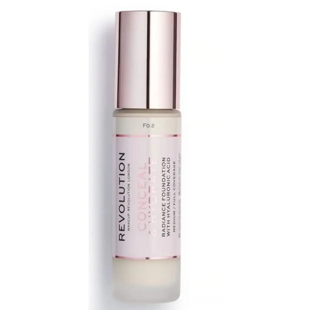 Revolution Conceal & Hydrate Concealer, F0.2, Hyaluronic Acid Glycerin, NWT